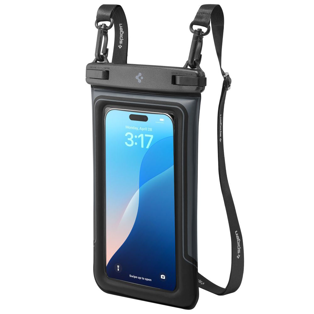 Custodia Universale Waterproof per Telefono max. 6.9inch, Spigen, A611P, Set 2 pezzi, Nera Opaca ACS09348