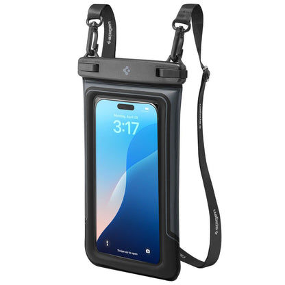 Custodia Universale Waterproof per Telefono max. 6.9inch, Spigen, A611P, Set 2 pezzi, Nera Opaca ACS09348