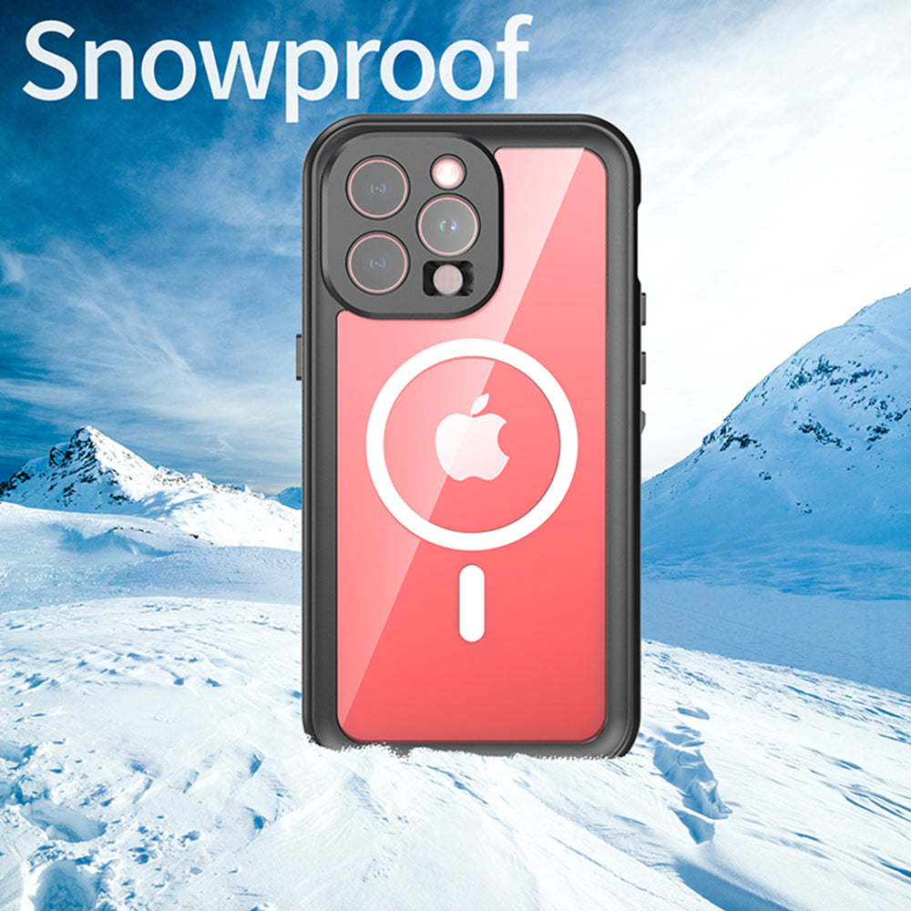 Custodia Waterproof MagSafe per Apple iPhone 15 Pro Max, ShellBox, Nera
