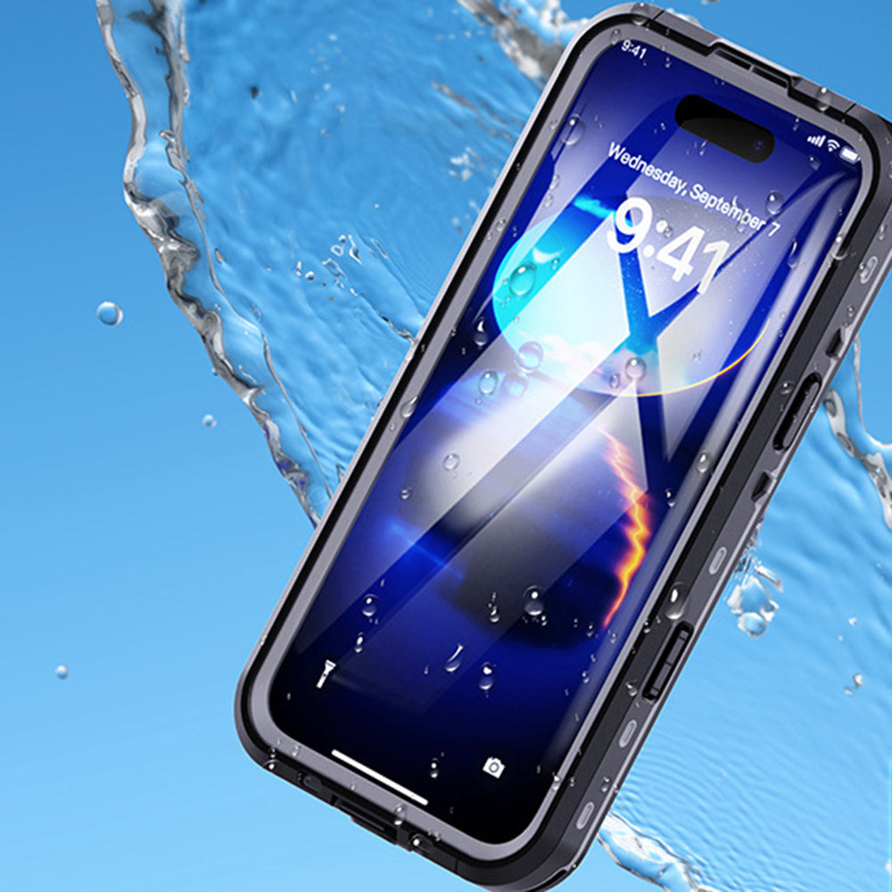 Custodia Waterproof per Apple iPhone 16 Pro Max, ShellBox, Nera