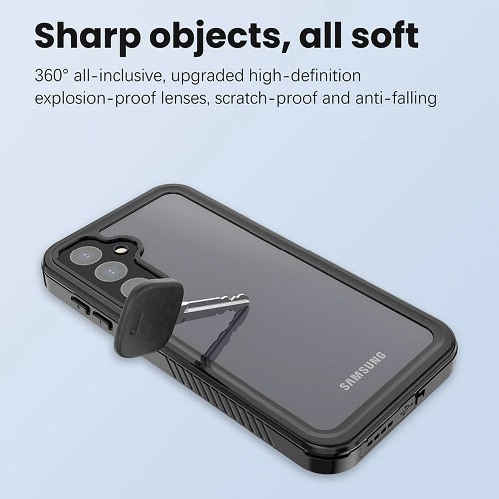 Custodia Waterproof per Samsung Galaxy A55 5G A556, ShellBox, Nera