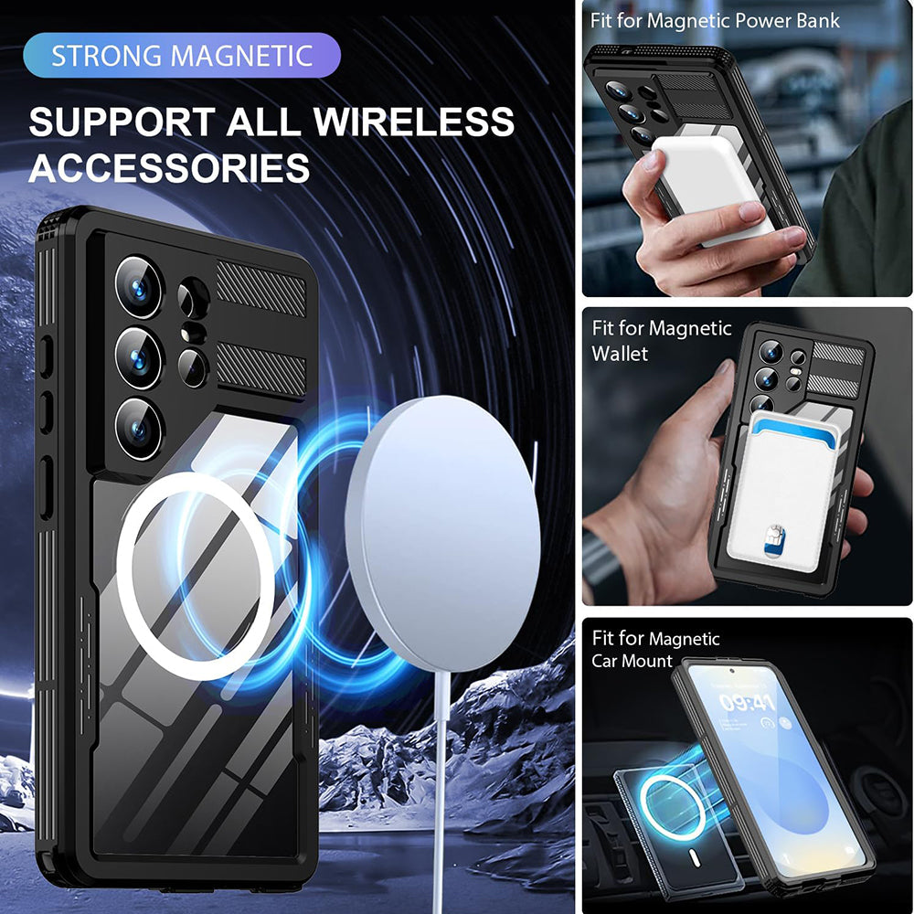Custodia Waterproof per Samsung Galaxy S26 Ultra S948, ShellBox, Nera