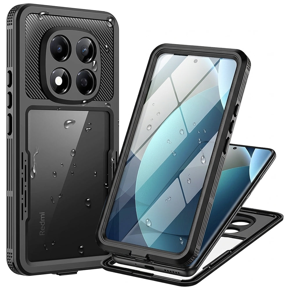 Custodia Waterproof per Xiaomi Redmi Note 15 Pro 5G, ShellBox, Nera