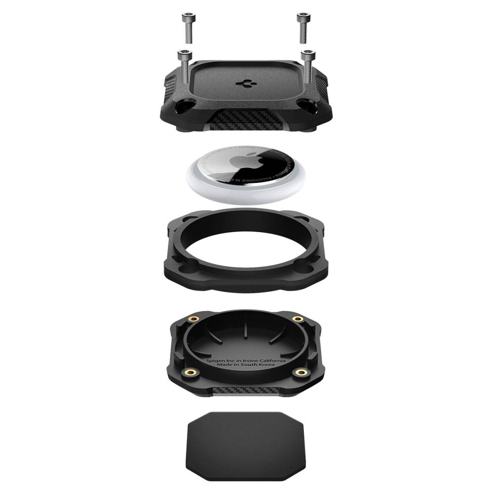 Custodia Waterproof Spigen Tough Armor per Apple AirTag, Nera ACS09781