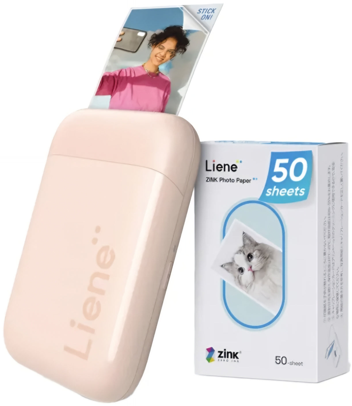 Liene Pearl 2x3 Portable Photo Printer, Pink