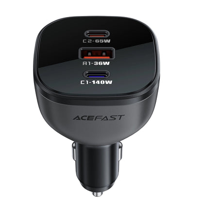 Caricabatterie Auto Acefast B14, 165W, 5A, 1 x USB-A - 2 x USB-C, Nero