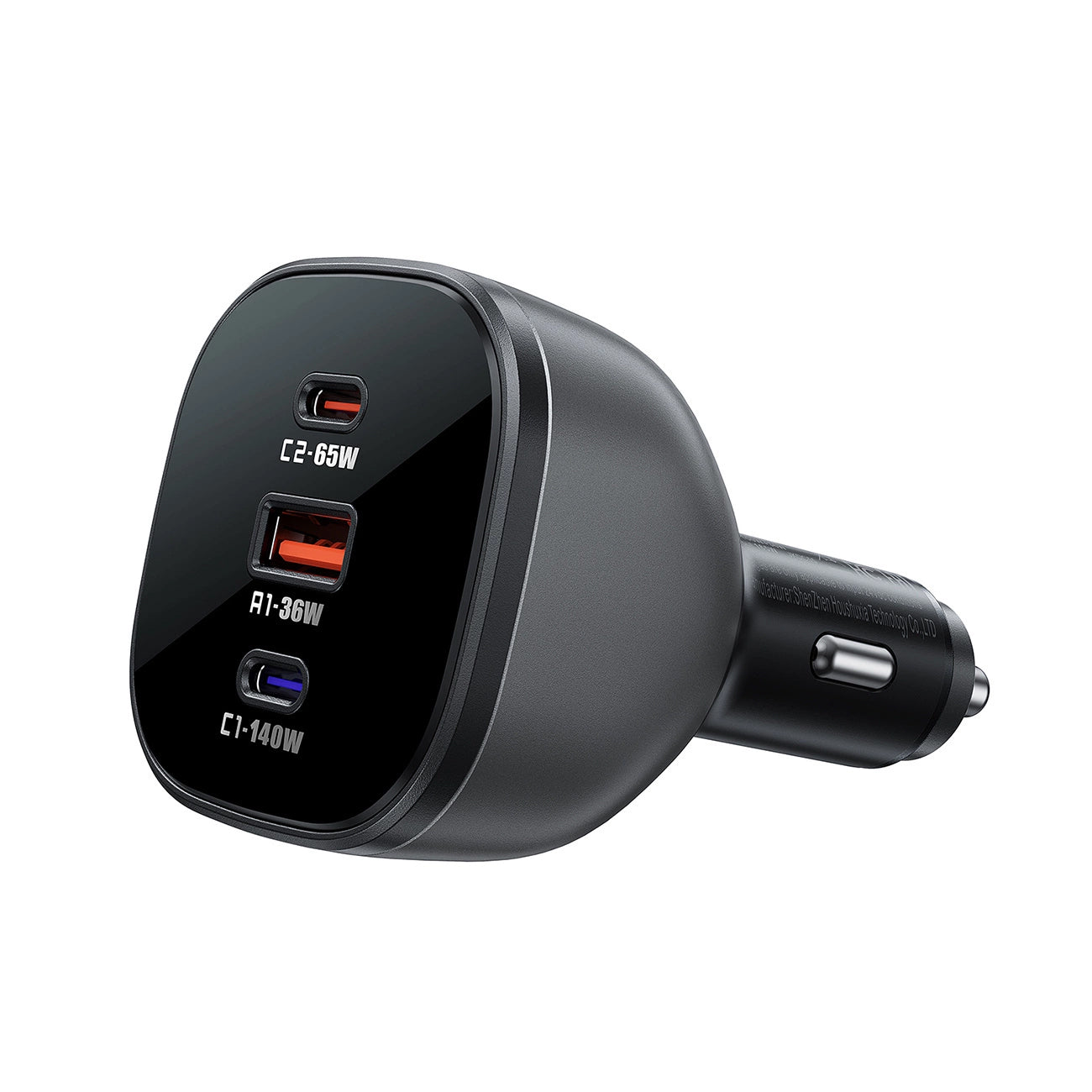 Caricabatterie Auto Acefast B14, 165W, 5A, 1 x USB-A - 2 x USB-C, Nero