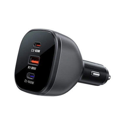 Caricabatterie Auto Acefast B14, 165W, 5A, 1 x USB-A - 2 x USB-C, Nero