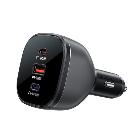 Caricabatterie Auto Acefast B14, 165W, 5A, 1 x USB-A - 2 x USB-C, Nero