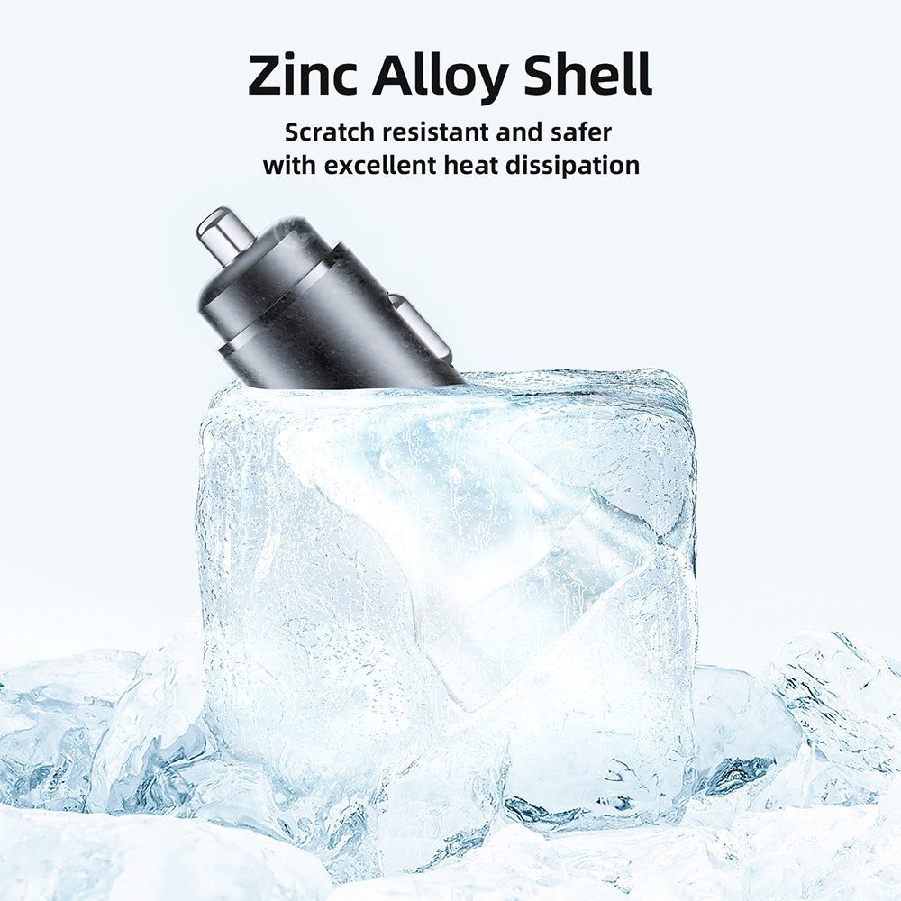 Caricabatterie Auto Acefast B2, 72W, 3A, 2 x USB-C, Nero