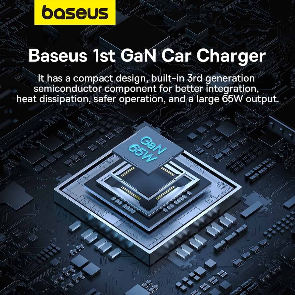 Caricabatterie Auto Baseus Golden Contactor Pro, 65W, 3A, 1 x USB-A - 2 x USB-C, Grigio C00035202841-00