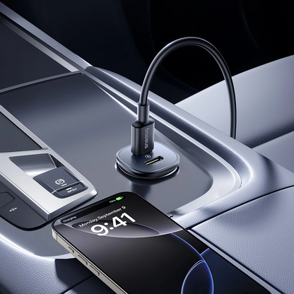 Caricabatterie Auto Baseus GoTrip, 30W, 3A, 2 x USB-C, Nero