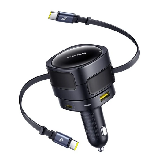 Caricabatteria da auto con cavo USB-C Baseus Enjoyment Max, 90 W, 1 x USB-A - 1 x USB-C, Nero C00035507121-03
