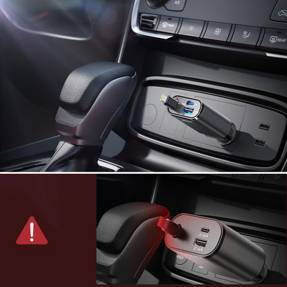 Caricabatterie Auto Con Cavo USB-C Joyroom JR-CCL07, 30W, 3A, 1 x USB-A - 1 x USB-C, Grigio