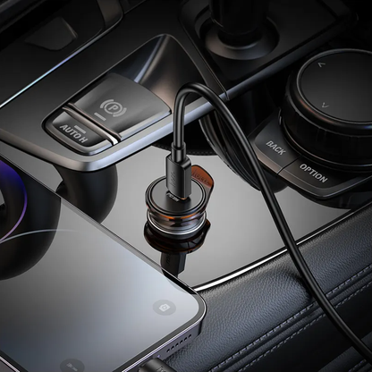 Caricabatterie Auto Con Cavo Lightning HOCO NZ16, 30W, 3A, 1 x USB-C, Grigio