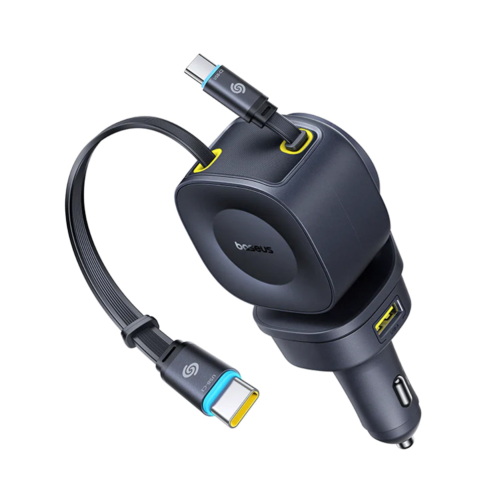 Caricabatterie Auto con Cavo USB-C Baseus PrimeTrip VR2 Max, 163W, 3A, 1 x USB-A - 1 x USB-C, Nero P10162701313-00
