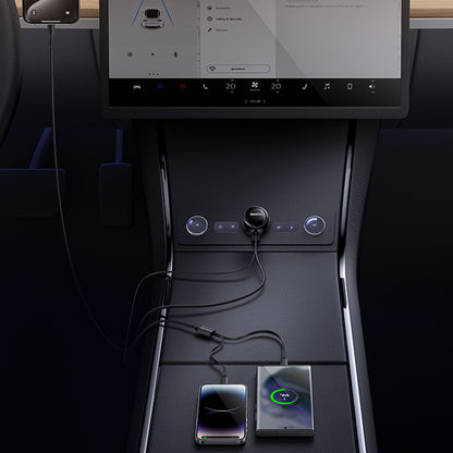 Caricabatterie Auto con Cavo USB-C / Lightning Yesido Y61, 53W, 3A, 1 x USB-A, Nero