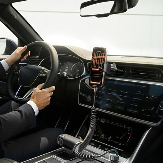 Caricabatterie Auto Con Cavo USB-C Lisen, 90W, 3A, 1 x USB-A - 1 x USB-C, Nero YL0223120020