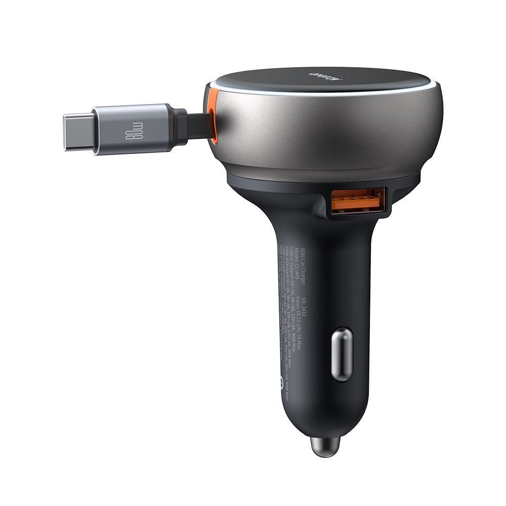 Caricabatterie Auto Con Cavo USB-C McDodo CC-4850, 80W, 3A, 1 x USB-A - 1 x USB-C, Nero