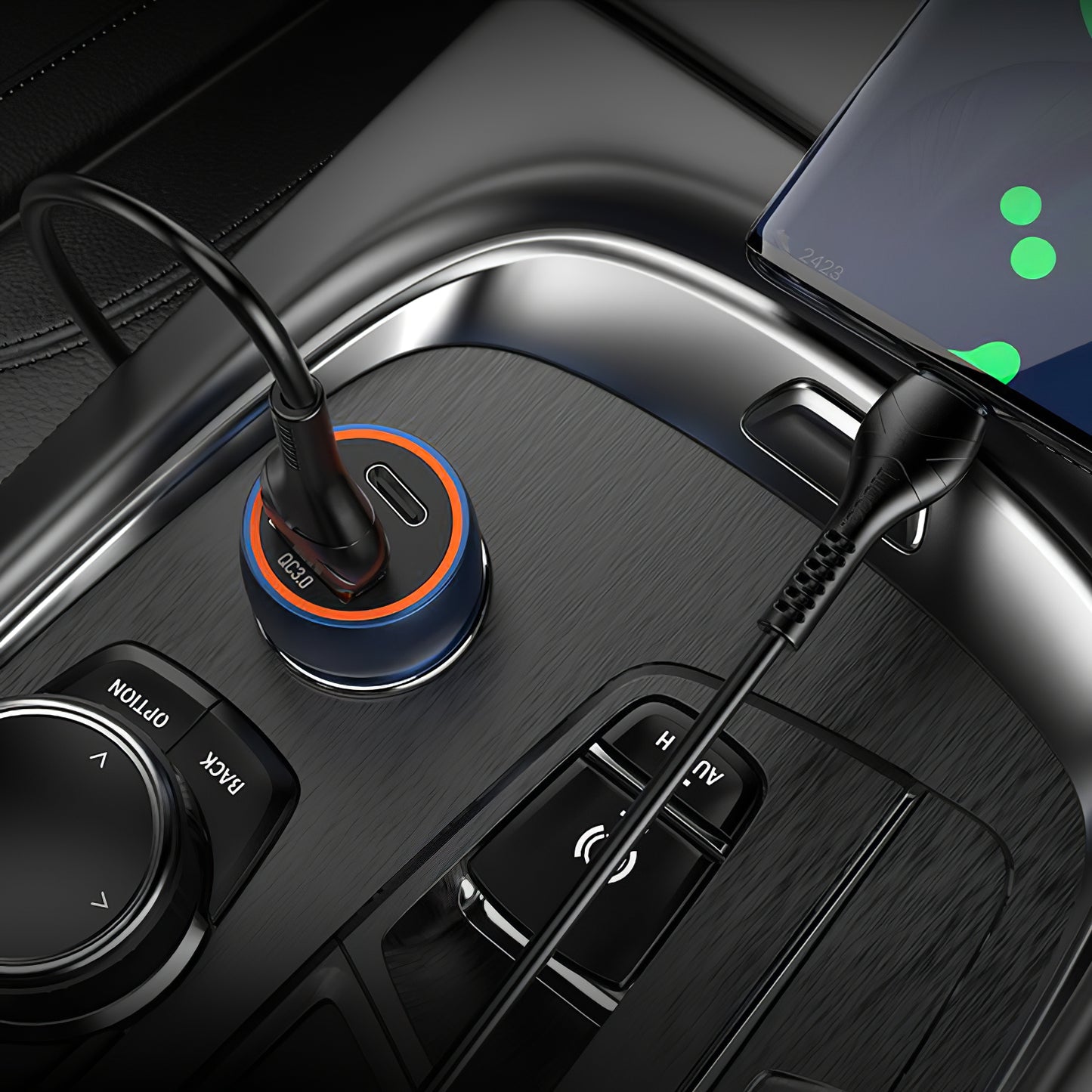 Caricabatterie Auto HOCO Z46A, 20W, 3A, 1 x USB-A - 1 x USB-C, Blu