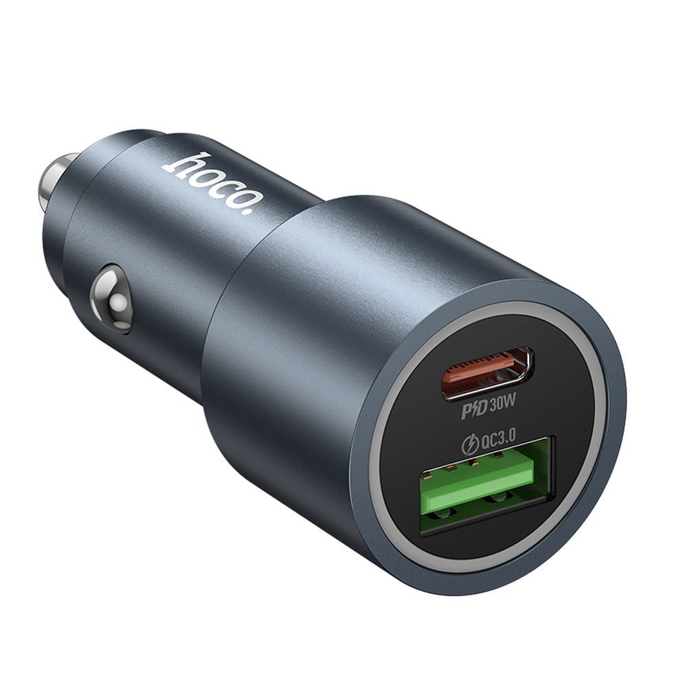 HOCO Z60 Car Charger, 48W, 3A, 1 x USB-A - 1 x USB-C, Black