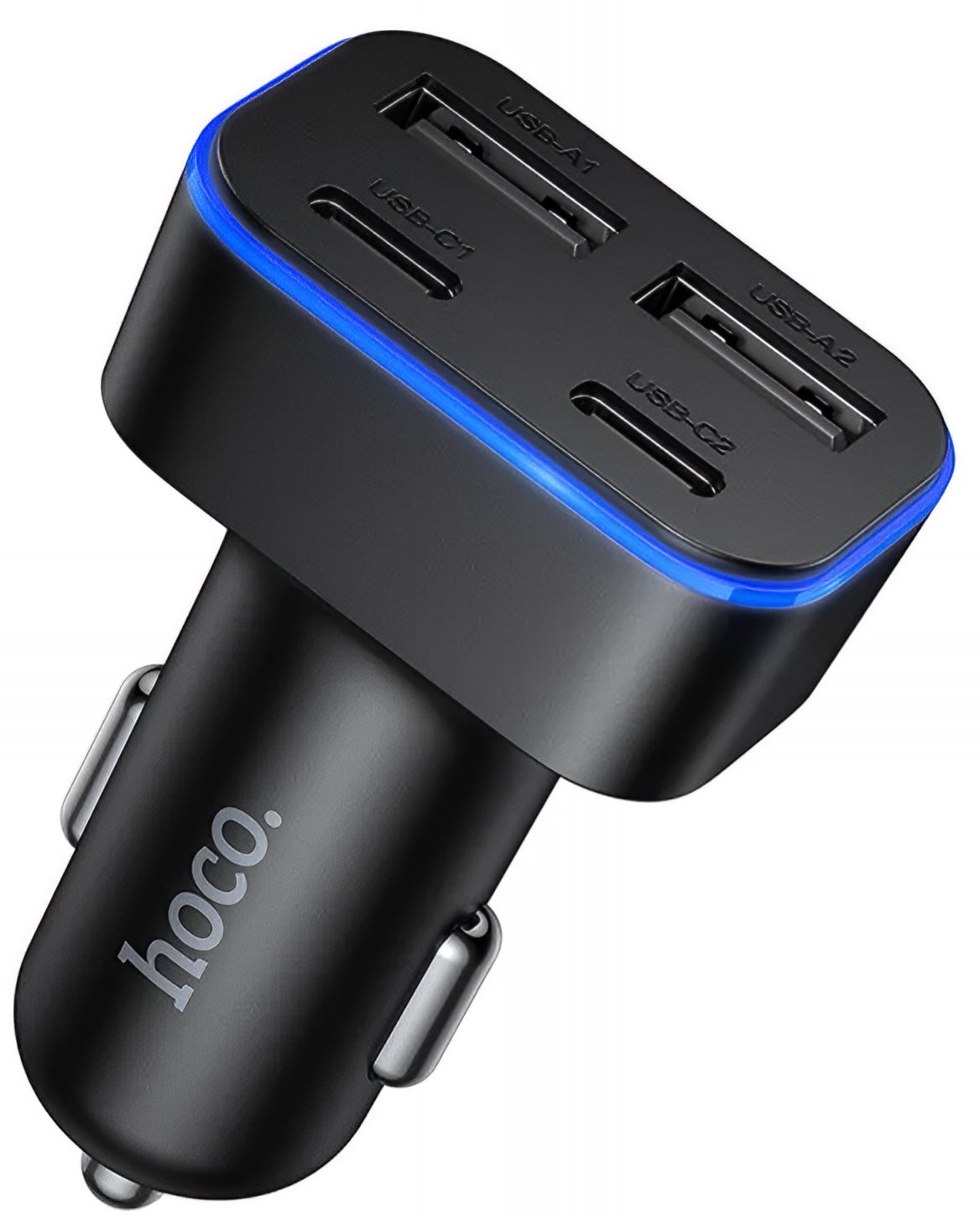 Caricabatterie Auto HOCO Z63, 42W, 3A, 2 x USB-A - 2 x USB-C, Nero