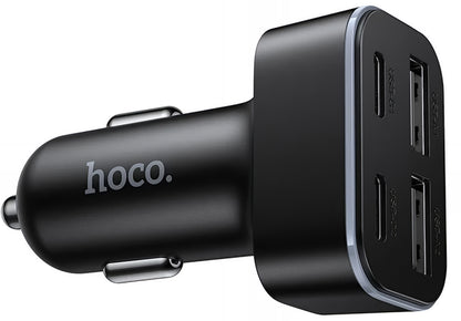 Caricabatterie Auto HOCO Z63, 42W, 3A, 2 x USB-A - 2 x USB-C, Nero