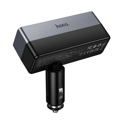 Caricatore Auto HOCO Z65B, 240W, 1 x USB-A - 1 x USB-C - 2 x Estensione Accendisigari, Nero