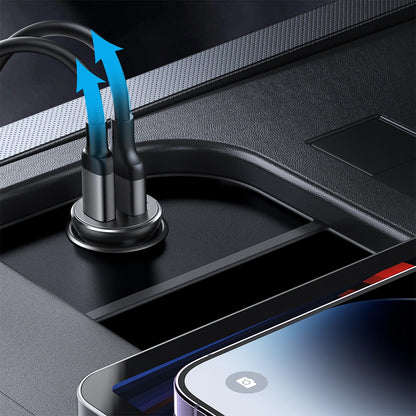 Joyroom JR-CCN06 Car Charger, 30W, 3A, 2 x USB-C, Black