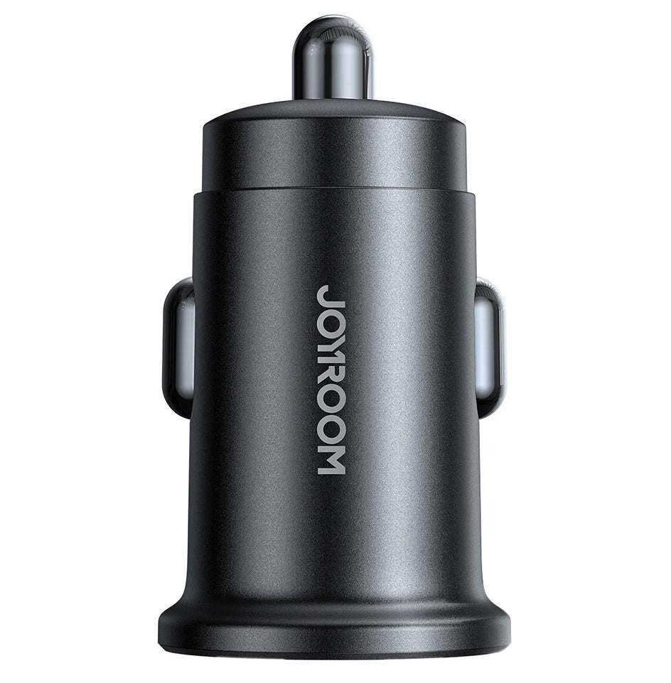 Joyroom JR-CCN16 Mini Car Charger, 12W, 2.4A, 1 x USB-A - 1 x USB-C, Black