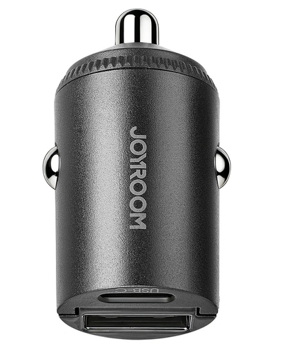 Caricatore Auto Joyroom JR-CCN18, 65W, 1 x USB-A - 1 x USB-C, Nero
