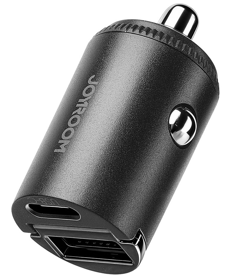 Caricatore Auto Joyroom JR-CCN18, 65W, 1 x USB-A - 1 x USB-C, Nero