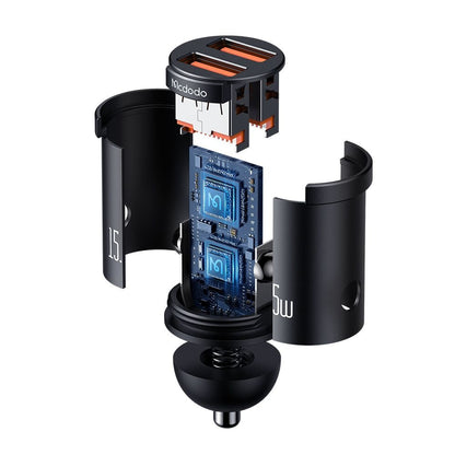 Caricabatterie Auto McDodo CC-2950 Cool, 15.5W, 3.1A, 2 x USB-A, Nero