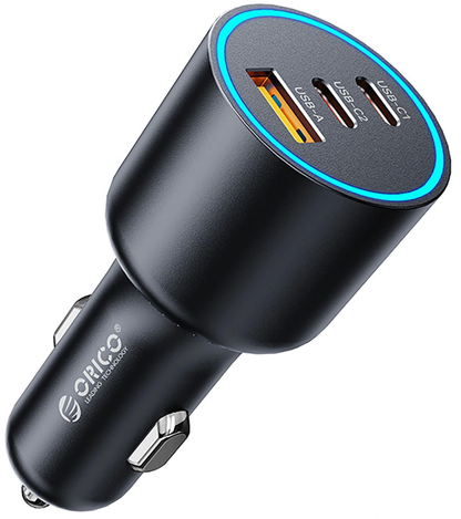 Caricatore Auto Orico HyperDrive, 165W, 5A, 1 x USB-A - 2 x USB-C, Nero