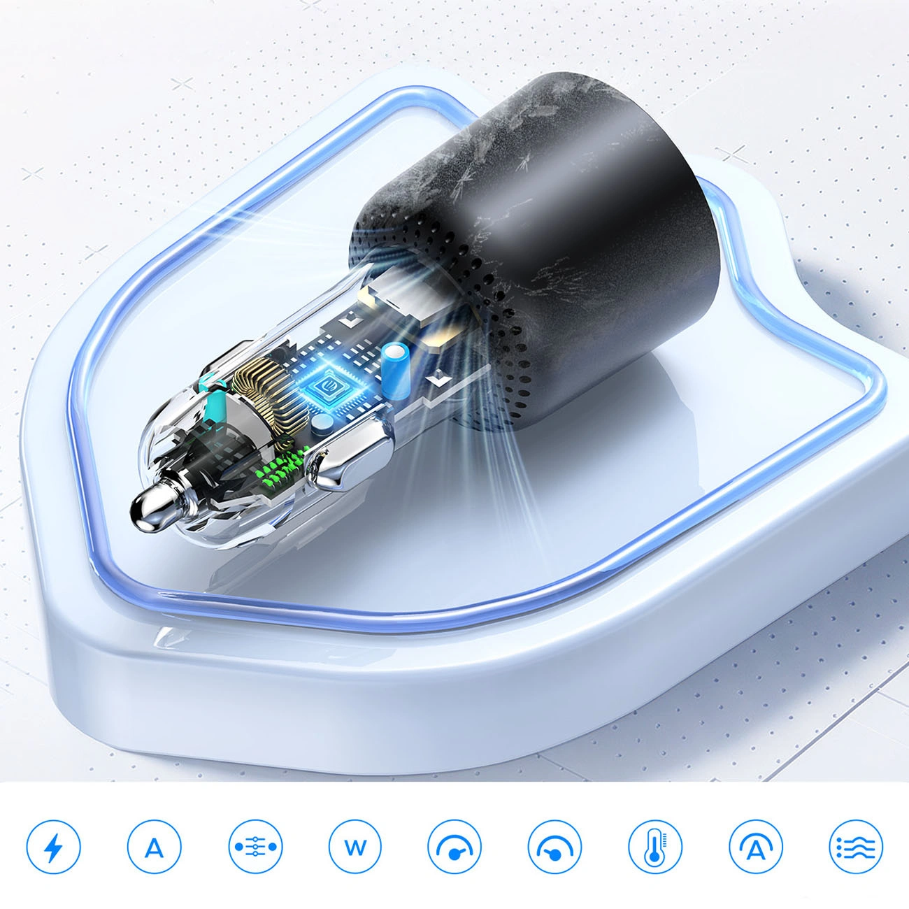 Caricatore Auto Orico HyperDrive, 165W, 5A, 1 x USB-A - 2 x USB-C, Nero