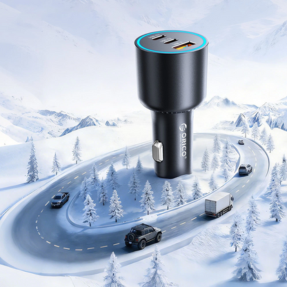 Caricatore Auto Orico HyperDrive, 165W, 5A, 1 x USB-A - 2 x USB-C, Nero