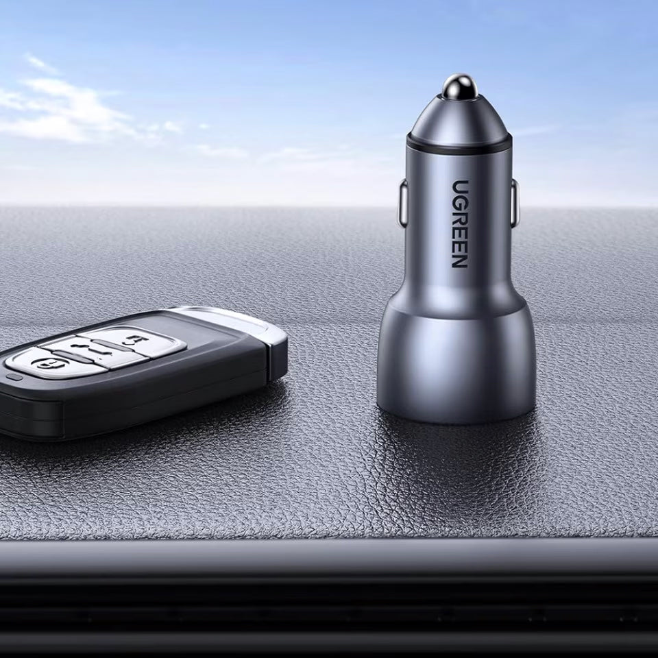 Caricabatterie per auto UGREEN CD213, 36W, 3A, 2 x USB-A, Grigio 