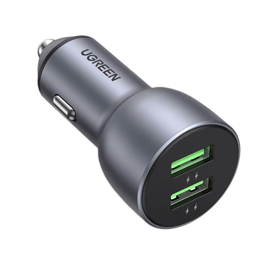 Caricabatterie per auto UGREEN CD213, 36W, 3A, 2 x USB-A, Grigio