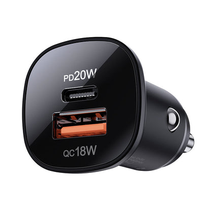 Acefast B1 Car Charger, 38W, 3A, 1 x USB-A - 1 x USB-C, Black