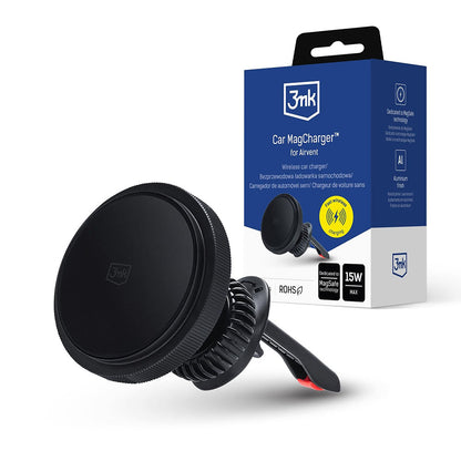 Caricabatterie Auto Wireless 3MK, 15W, 1.67A, Nero