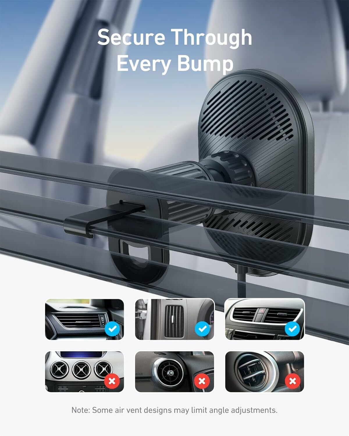 Caricabatterie Auto Wireless Anker MagGo, 15W, 1.67A, Nero B2932G11