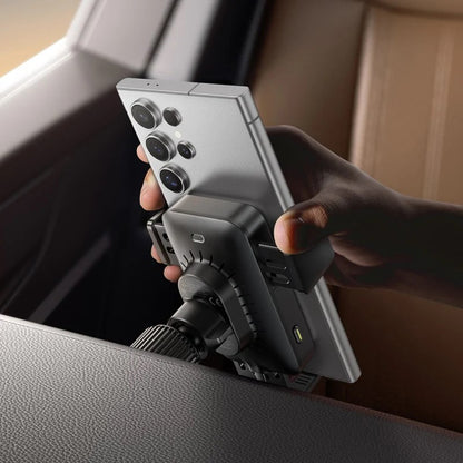 Caricabatterie Auto Wireless Baseus Wisdom Pro Vent, 15W, 1.67A, Nero C40381501123-00