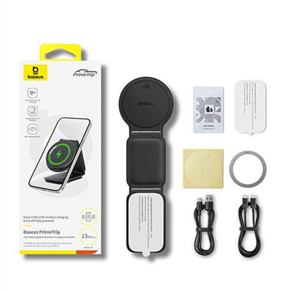 Baseus PrimeTrip C02 Wireless Car Charger, 15W, 1.67A, Silver C40169003211-00