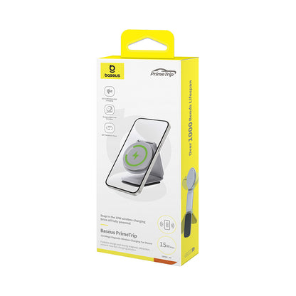 Caricabatterie Auto Wireless Baseus PrimeTrip C02, 15W, 1.67A, Grigio C40169003831-00