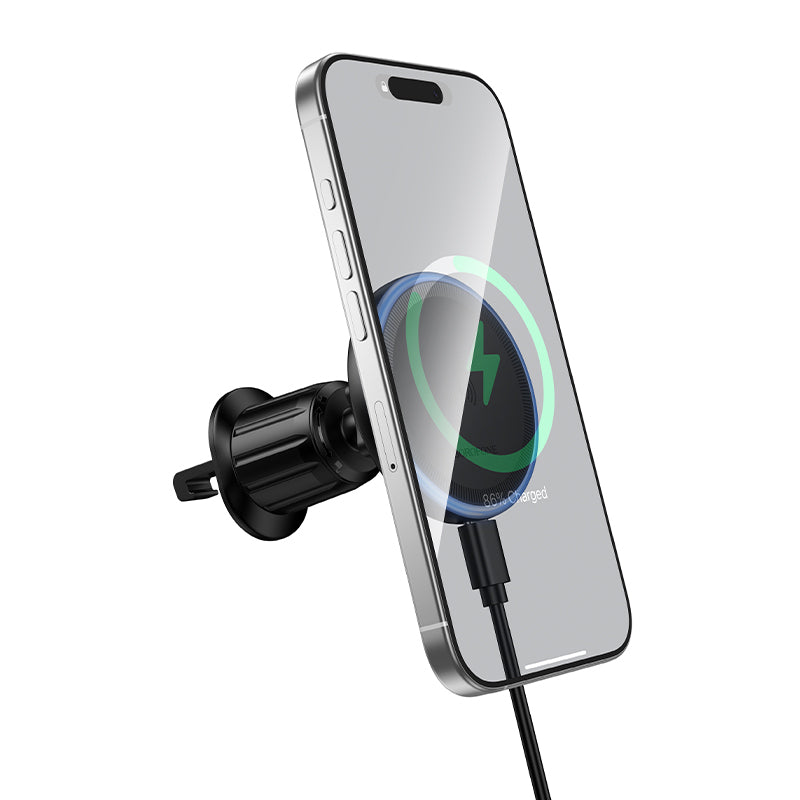 Caricabatterie Auto Wireless Borofone BH224 Flash, 15W, 1.67A, Nero