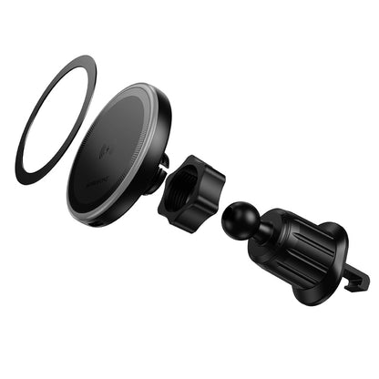 Caricabatterie Auto Wireless Borofone BH224 Flash, 15W, 1.67A, Nero