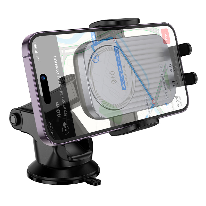 Caricabatterie Auto Wireless Borofone BH222 Leading, 15W, 1.67A, Nero