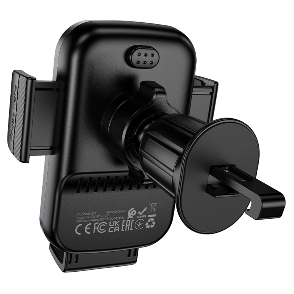 Caricabatterie Auto Wireless Borofone BH221 Path, 15W, 1.67A, Nero