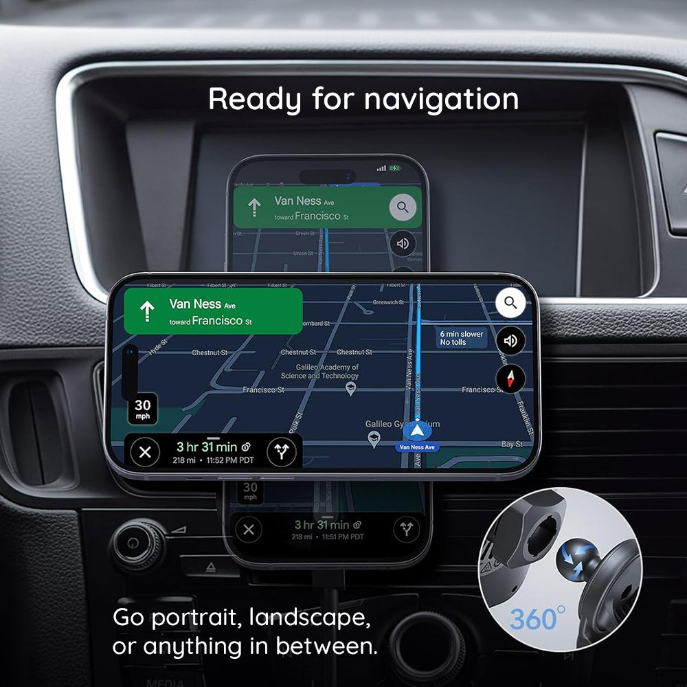 Caricabatterie Auto Wireless ESR CryoBoost, 15W, 1.67A, Argento