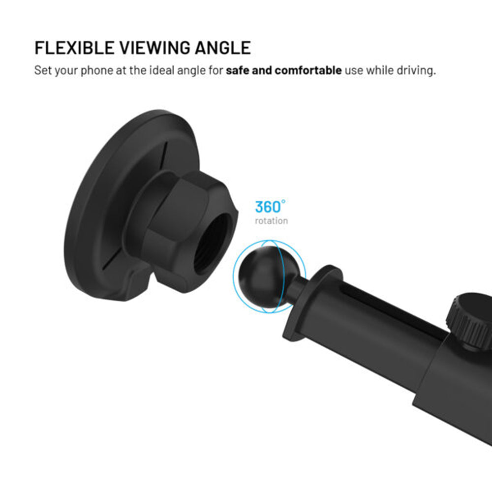 Caricabatterie Auto Wireless Fixed MagRound 2 XL, 15W, 1.67A, Nero